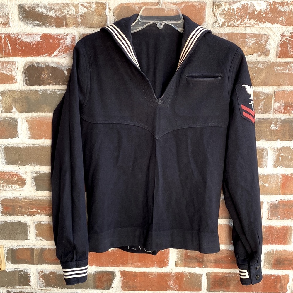 WWII Naval Clothing Factory VTG Wool Crackerjack Sailor Uniform Top Shirt